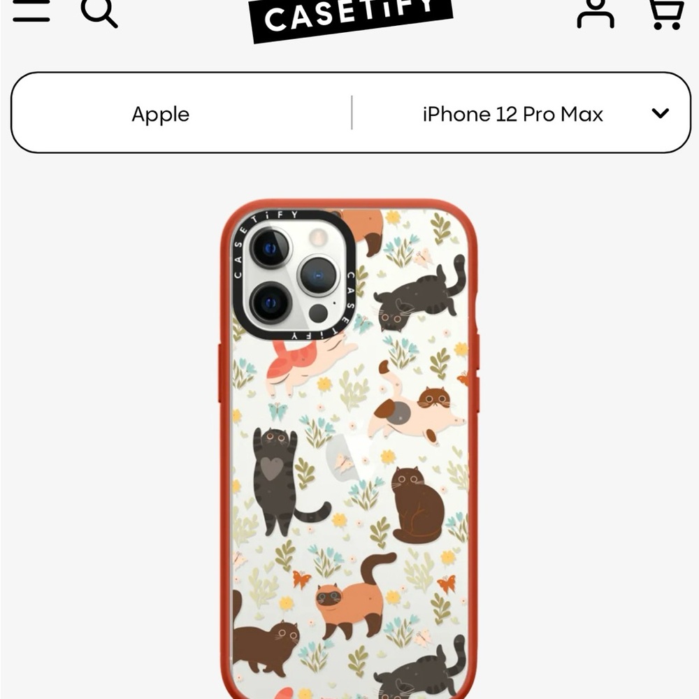 Casetify Multicolor Cat Design iPhone 12 Pro Max Case